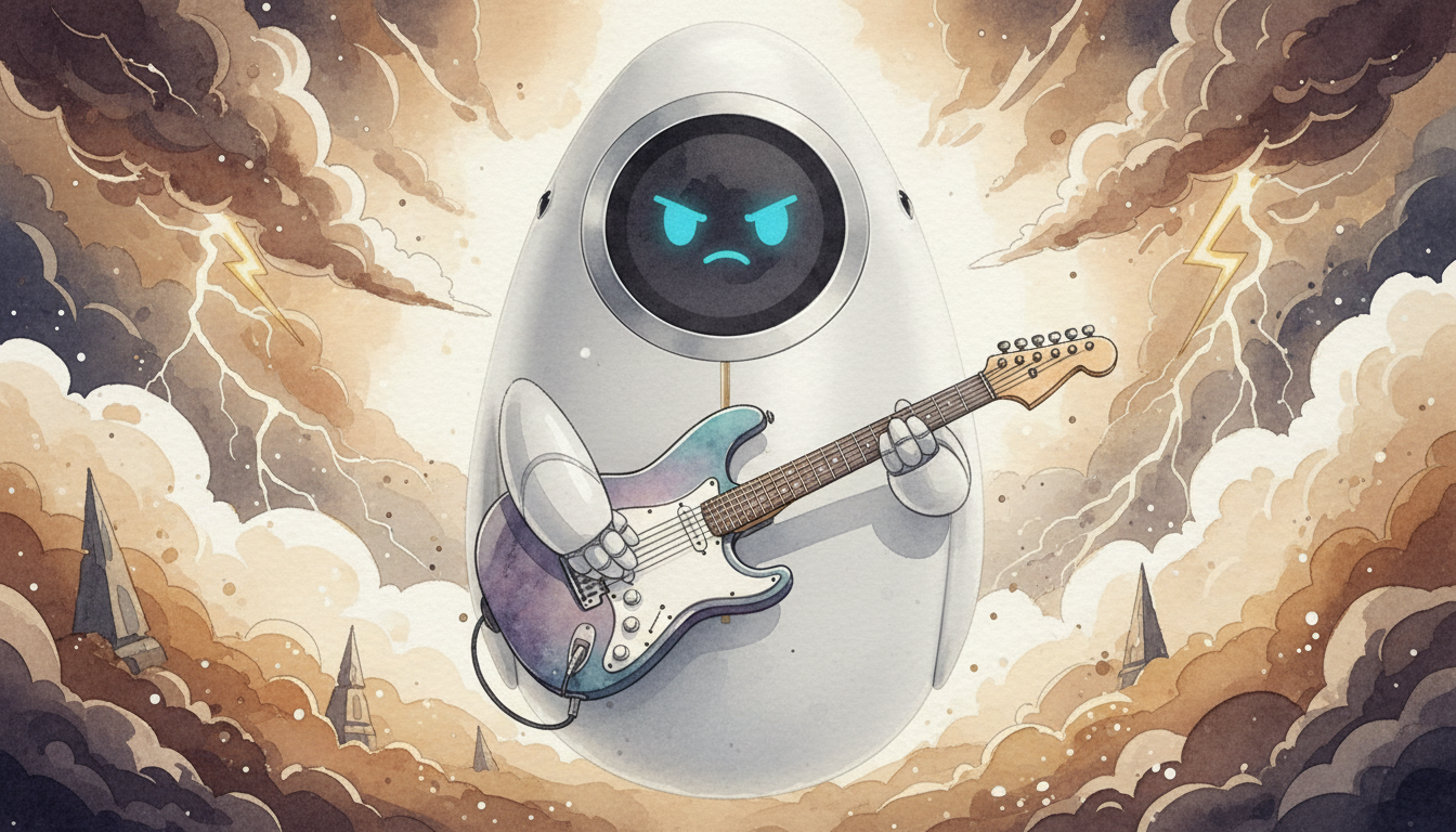 Lámina del estilo musical Progressive Metal, familia Tormenta y acero