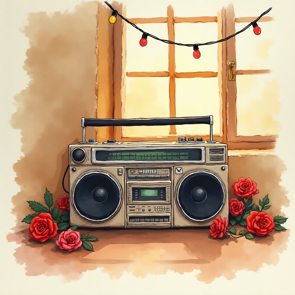 Lámina del estilo musical Hip-Hop Love Song, familia Asfalto y diamantes