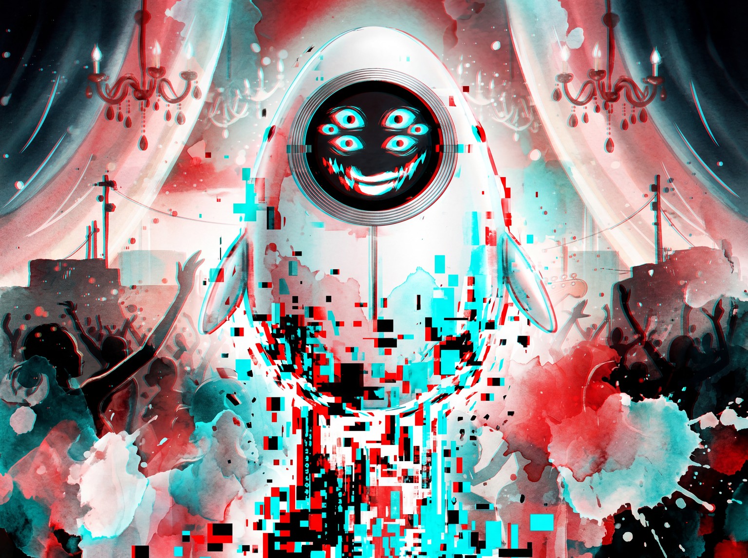 Lámina del estilo musical Breakcore, familia El borde del mapa