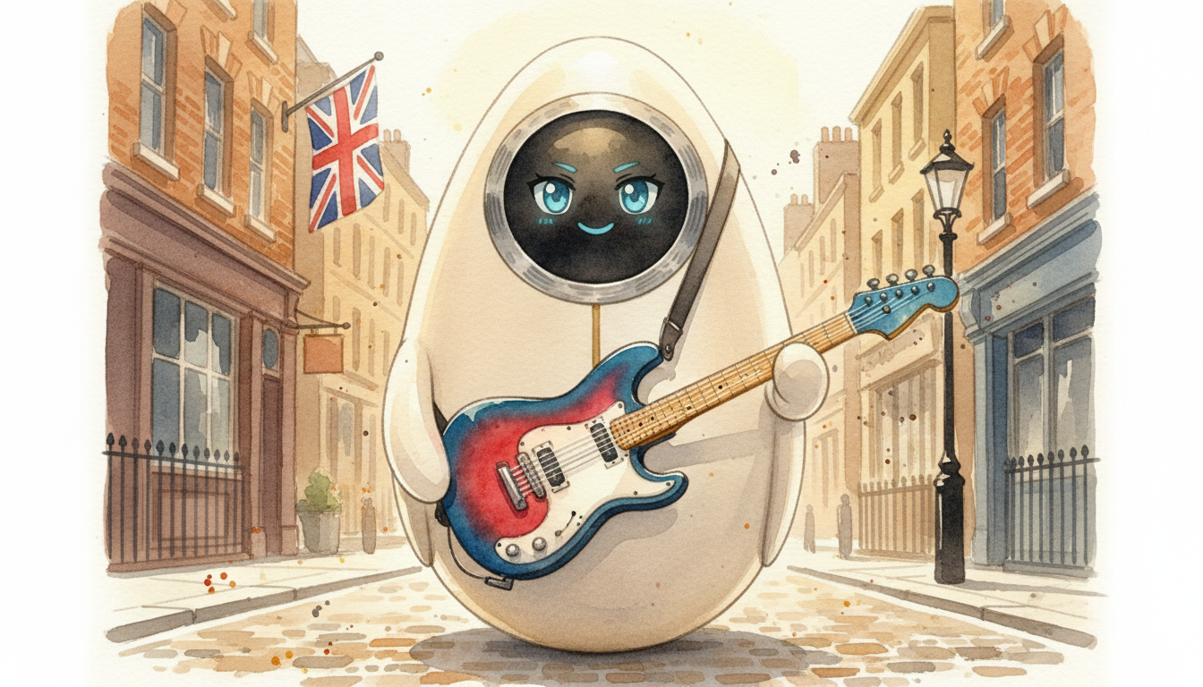 Lámina del estilo musical Britpop, familia Caminos eléctricos