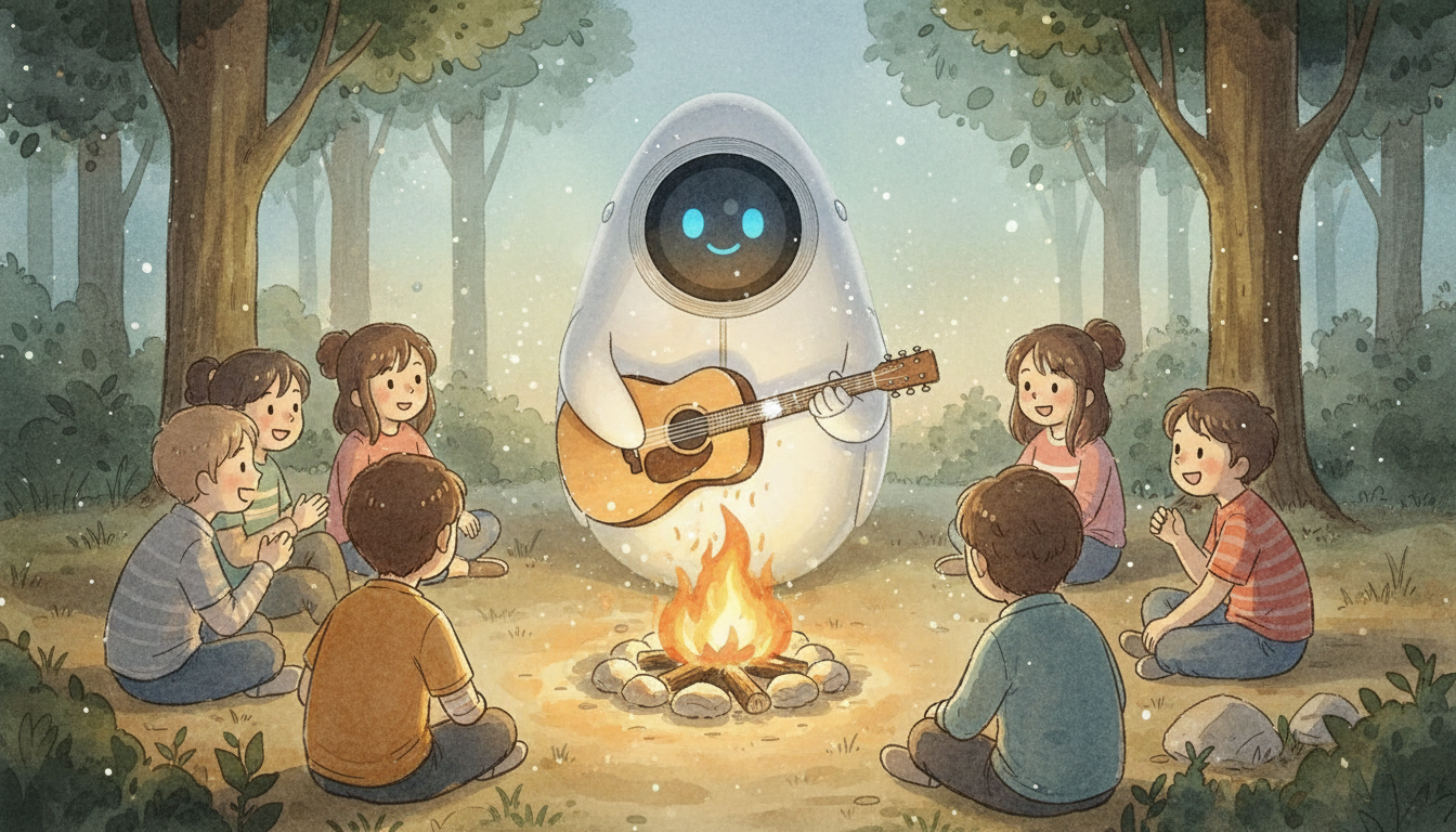 Lámina del estilo musical Indie Folk de Fogata, familia Caminos eléctricos