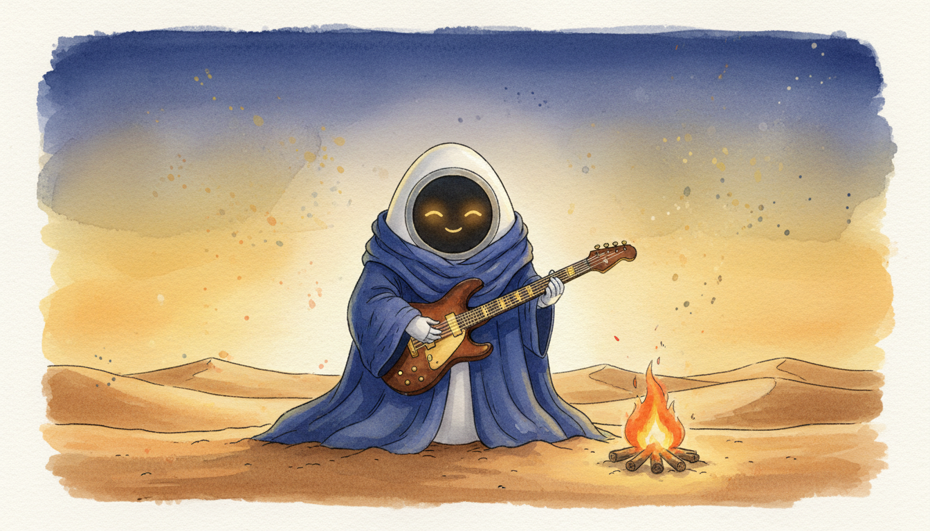 Lámina del estilo musical Desert Blues Tuareg, familia Mundos lejanos