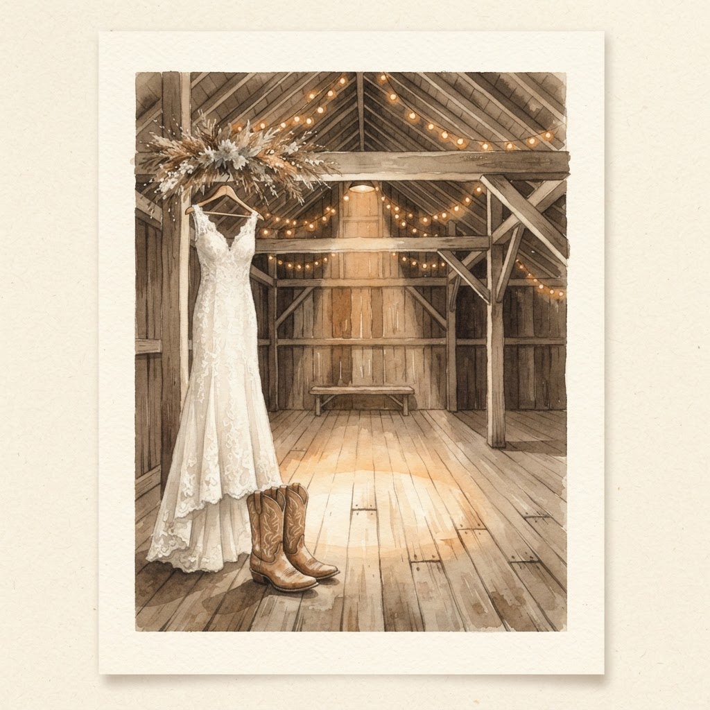 Lámina del estilo musical First Dance Country, familia Polvo y carretera