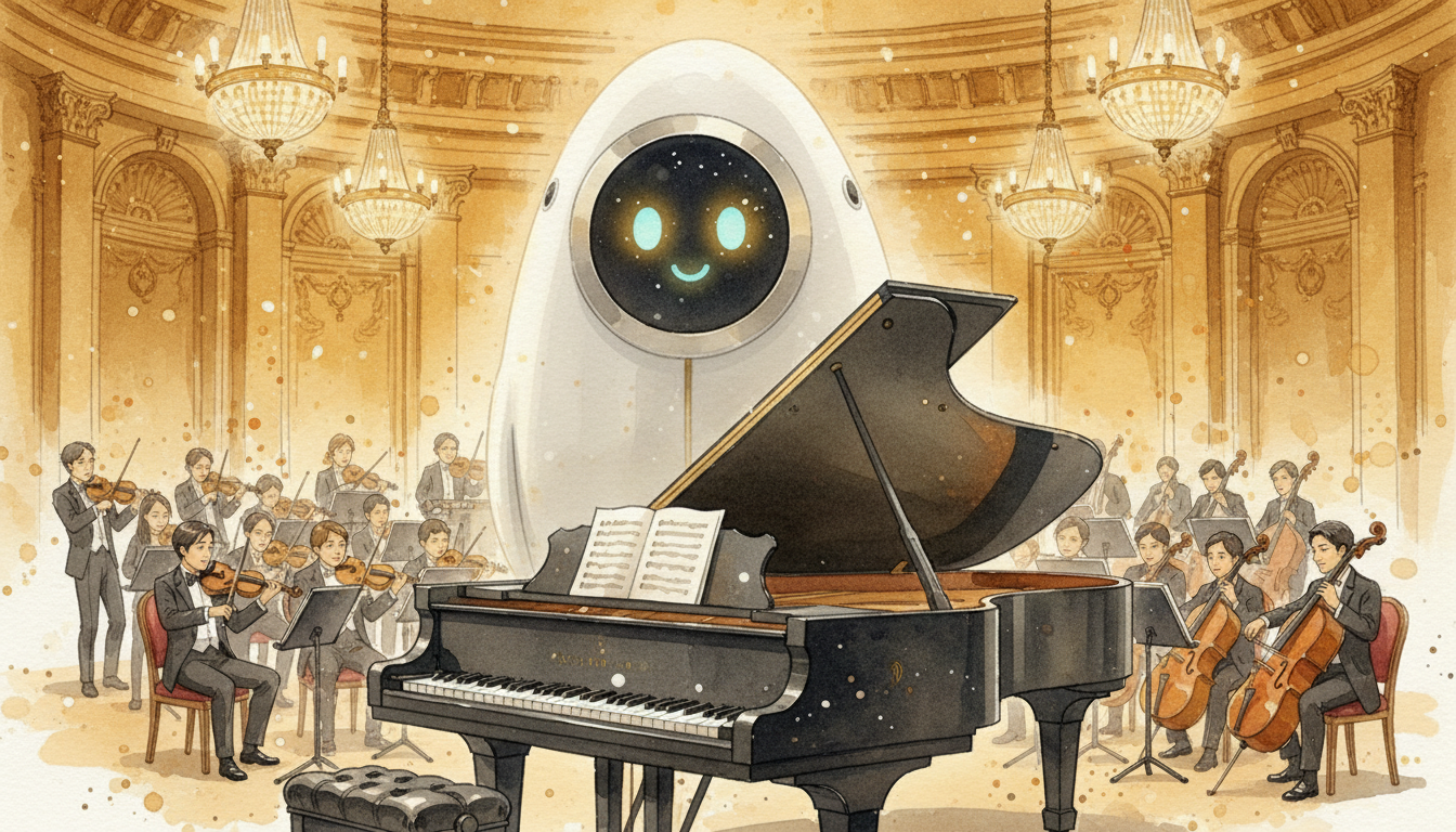 Lámina del estilo musical Concierto para Piano, familia Salón de los siglos