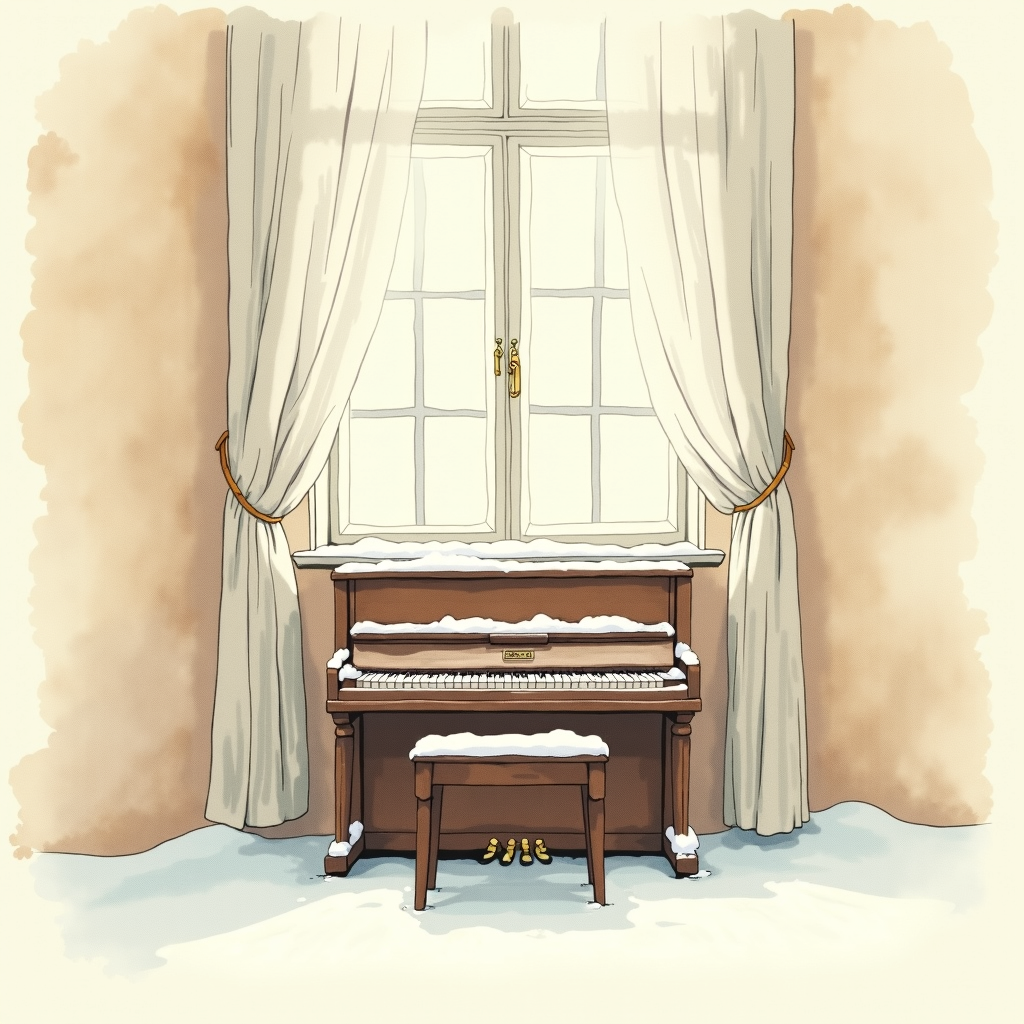 Lámina del estilo musical Ambient Piano, familia Silencio que respira
